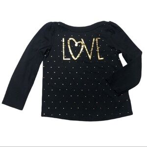 Circo Gold “Love” Gather Shoulder Girls Tee